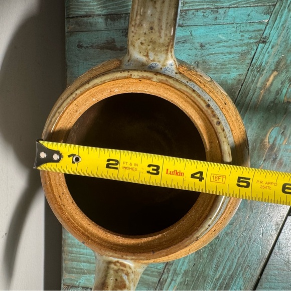 Vintage Pottery Salt Glazed Tea Pot Signed~Floral Design - Picture 14 of 16